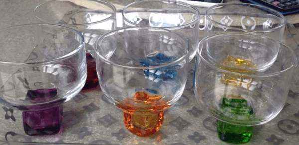 6PC ICE CREAM BOWL WITH COLOURFUL BASE - Image 2