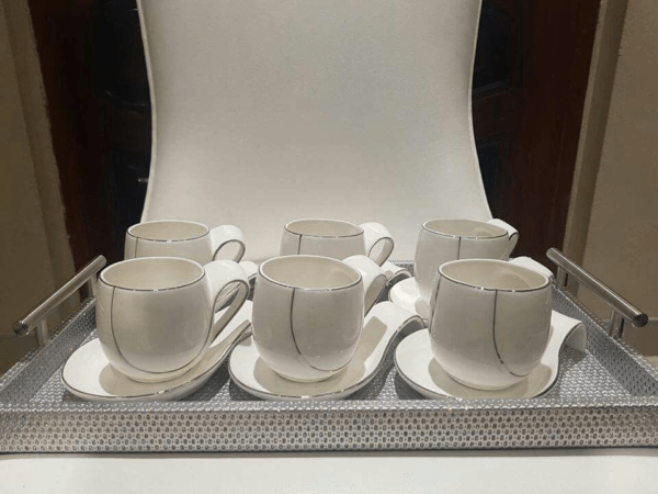 12PC FINE PORCELAIN TEA SET (6cups & 6saucers) - Image 6