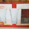 6PC GLASS TUMBLER SET BLOCKS DESIGN BASE