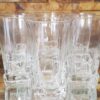 6PC GLASS TUMBLER SET BLOCKS DESIGN BASE - Image 2