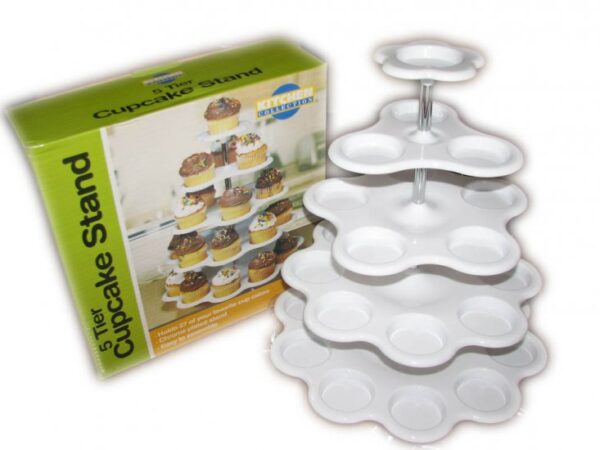 5 TIER PLASTIC CUPCAKE STAND