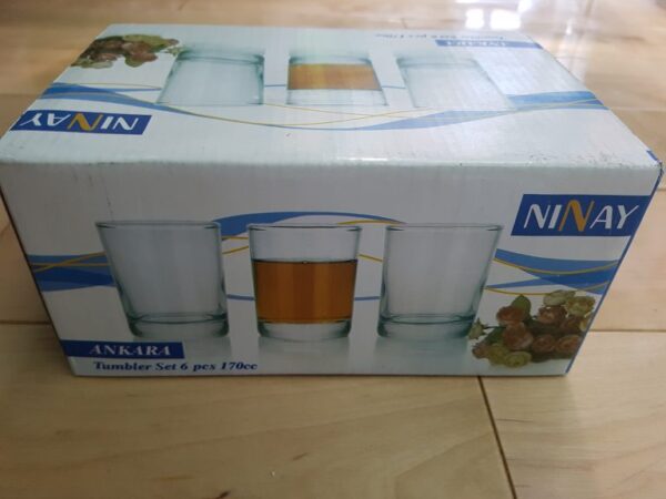 6 PC ANKARA GLASS TUMBLER SET