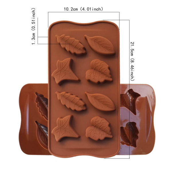 8 CUP SILICONE LEAF SHAPED CHOCOLATE MOULD - Image 3