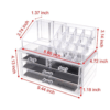 CLEAR COSMETIC ORGANIZER & STORAGE BOX WITH DRAWS AND GRID - Image 7
