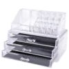 CLEAR COSMETIC ORGANIZER & STORAGE BOX WITH DRAWS AND GRID - Image 9