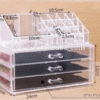 CLEAR COSMETIC ORGANIZER & STORAGE BOX WITH DRAWS AND GRID - Image 8