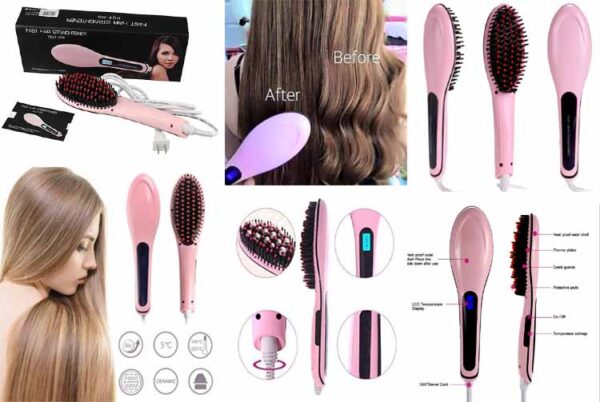 ELECTRIC FAST HAIR STRAIGHTENING BRUSH