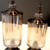 FANCY FOOTED GLASS CANDY JAR WITH LID (SOLD INDIVIDUALLY) - Image 3