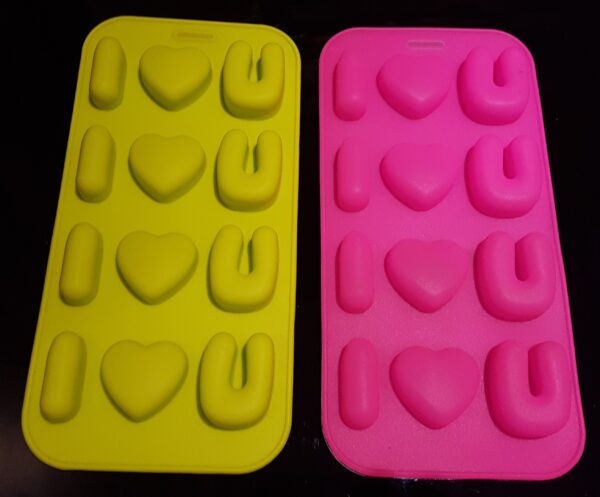 2PC LOVE SILICON CHOCOLATE MOULD