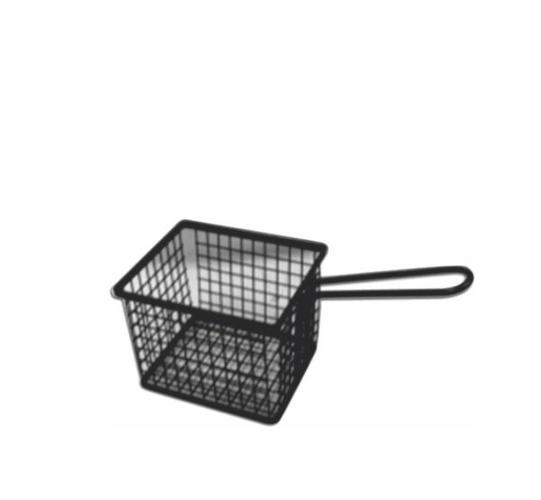 FRYER BASKET REGTANGULAR BLACK COATED