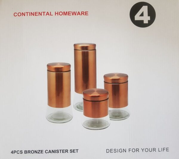 4PC BRONZE CANISTER SET CH-453 - Image 2
