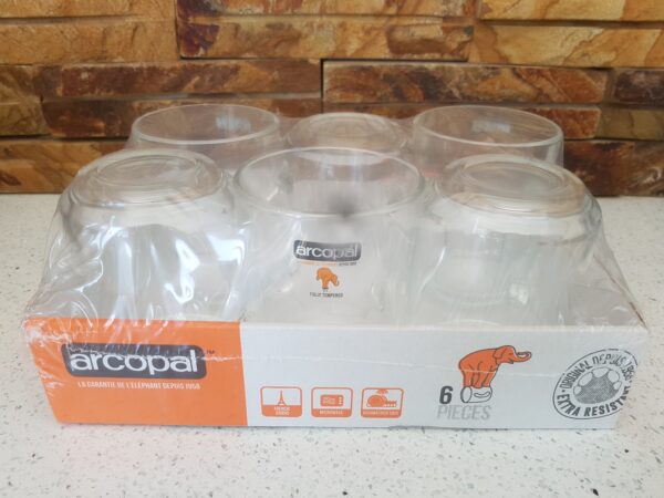6PC ARCOPAL TEMPERED GLASS MUG (250ML)