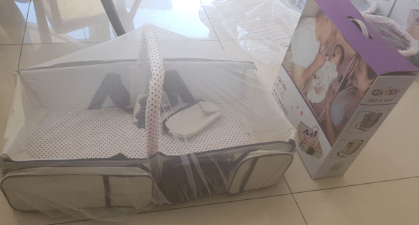 GANEN BABY BED & BAG WITH NET AND TOY RING - Image 4