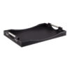LEATHER TRAY WITH STAINLESS STEEL HANDLE