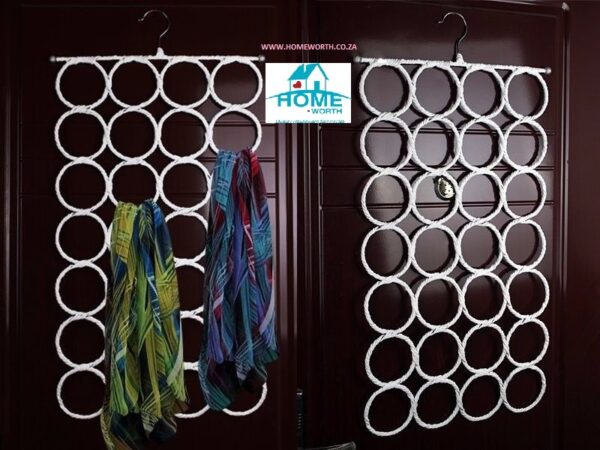 SCARF HANGER MULTI DISPLAY FOR TIE BELT HOLDER 28 CIRCLE STORAGE - Image 3