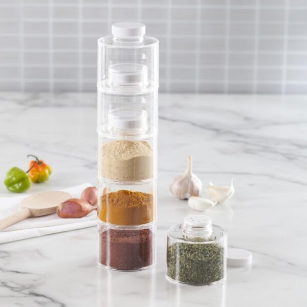 SPICE TOWER SELF STACKING SPICE-BOTTLES SET OF 6