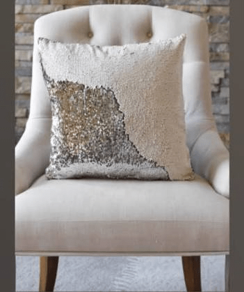 Two way sequin cushion hotsell