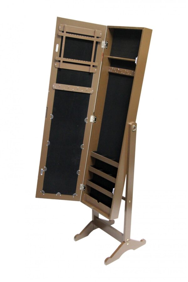 FINE LIVING FULL LENGTH DRESSING JEWELLERY ORGANIZER CABINET WITH MIRROR - Image 6