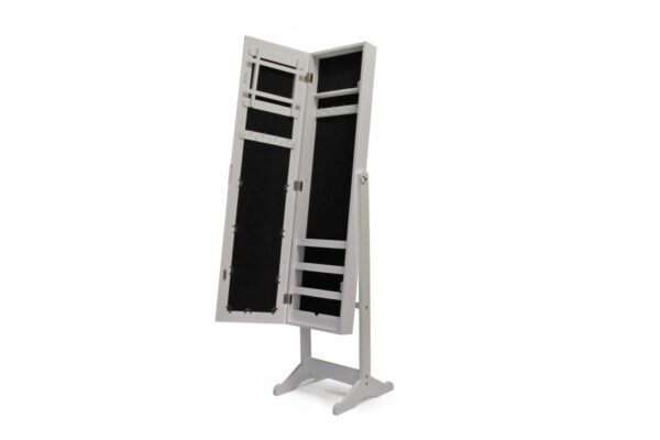FINE LIVING FULL LENGTH DRESSING JEWELLERY ORGANIZER CABINET WITH MIRROR - Image 4