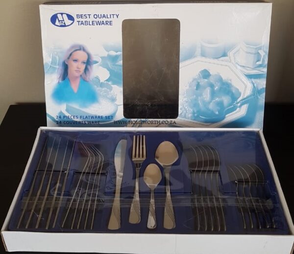 24PC CUTLERY SET BLUE BOX
