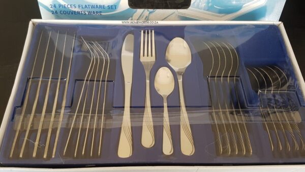 24PC CUTLERY SET BLUE BOX - Image 2