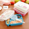 4 IN 1 SEALED MICROWAVEABLE LUNCH BOX WITH SPOON