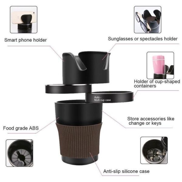5IN1 CHAANE AUTO MULTI CUP HOLDER - Image 3