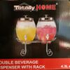 DOUBLE GLASS BEVERAGE DISPENSER WITH RACK