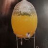 GLASS PINEAPPLE BEVERAGE DISPENSER WITH RACK