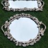 PEWTER TRAY WITH MIRROR - Image 4