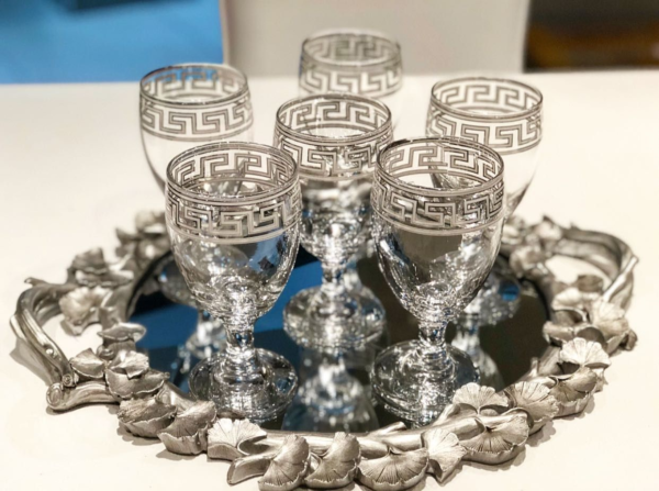 6PC SCREEN PRINTED GLASS SET