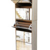 FIVE DOOR DOUBLE CAPACITY MIRROR SHOE CABINET - FINE LIVING - Image 2