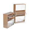 FIVE DOOR DOUBLE CAPACITY MIRROR SHOE CABINET - FINE LIVING - Image 3