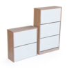 FIVE DOOR DOUBLE CAPACITY MIRROR SHOE CABINET - FINE LIVING - Image 4