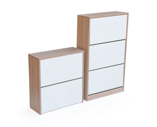 FIVE DOOR DOUBLE CAPACITY MIRROR SHOE CABINET - FINE LIVING - Image 4