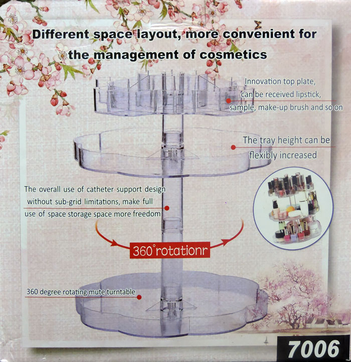 360º ROTATING COSMETIC HOLDER - 3D ROTATING FRAME - Image 3