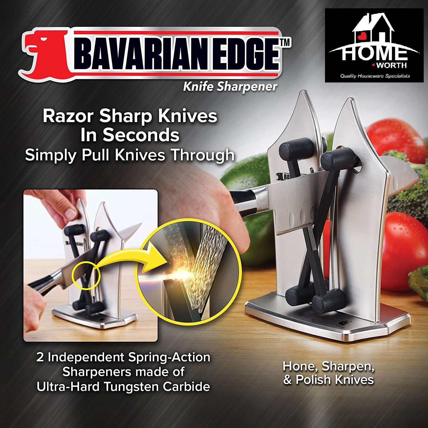 Bavarian Edge Steel Multi-Blade Sharpener – As Seen on TV: Buy