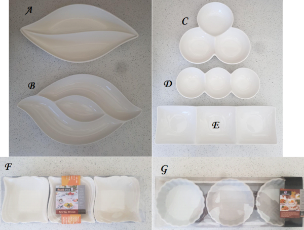 CERAMIC SECTIONAL PLATTERS (SOLD INDIVIDUALLY)