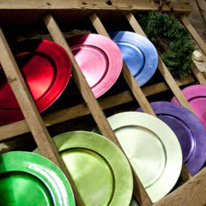 PLASTIC UNDER PLATE (CHARGER PLATES)