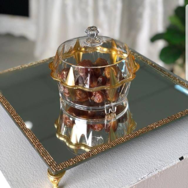 ACRYLIC DATES BOWL WITH LID