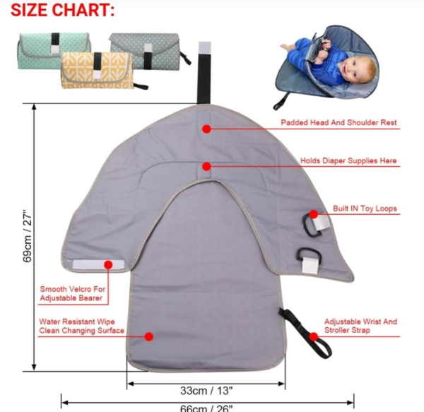 3 in 1 DIAPER CHANGING MAT - Image 2