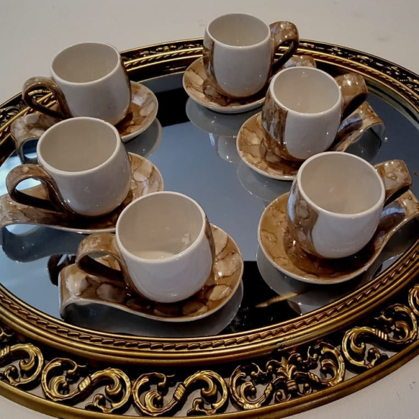 12PC FINE PORCELAIN TEA SET (6cups & 6saucers) - Image 2