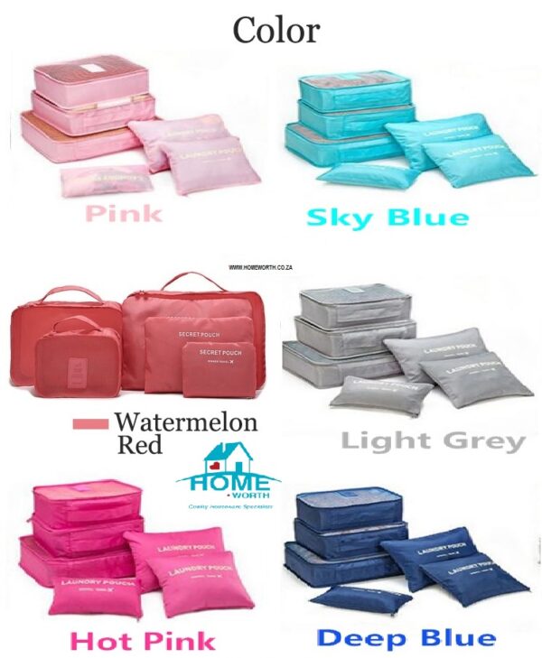 LUGGAGE ORGANISER POUCH 6PC SET - Image 3