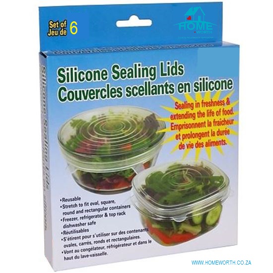 SILICONE SEALING LIDS 6PC SET Home Worth