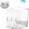 ACRYLIC JEWELRY STORAGE BOX EARRING DISPLAY STAND ORGANIZER HOLDER WITH 3 VERTICAL DRAWERS