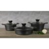 BELLISSIMA COOKWARE WAVE 6PC SET SPACE GREY
