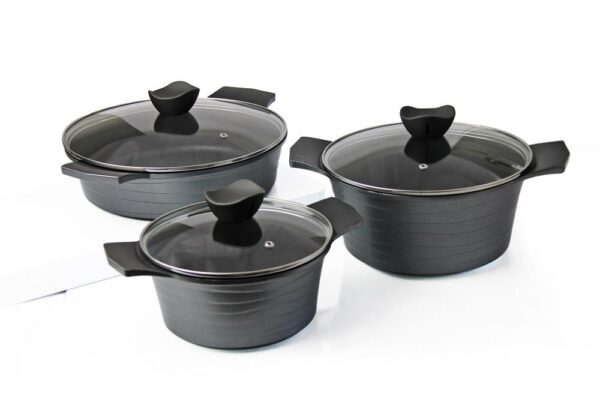 BELLISSIMA COOKWARE WAVE 6PC SET SPACE GREY - Image 2