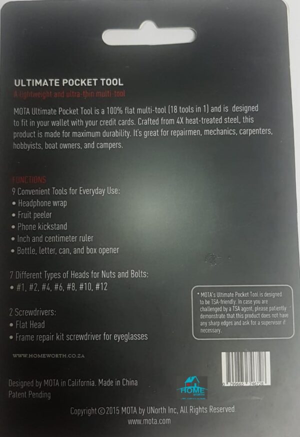 ULTIMATE POCKET TOOL 18 TOOLS IN 1 - NINJA WALLET - Image 3