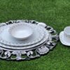 20 PCS OVAL SHAPE DINNER SET PRINTED BORDER