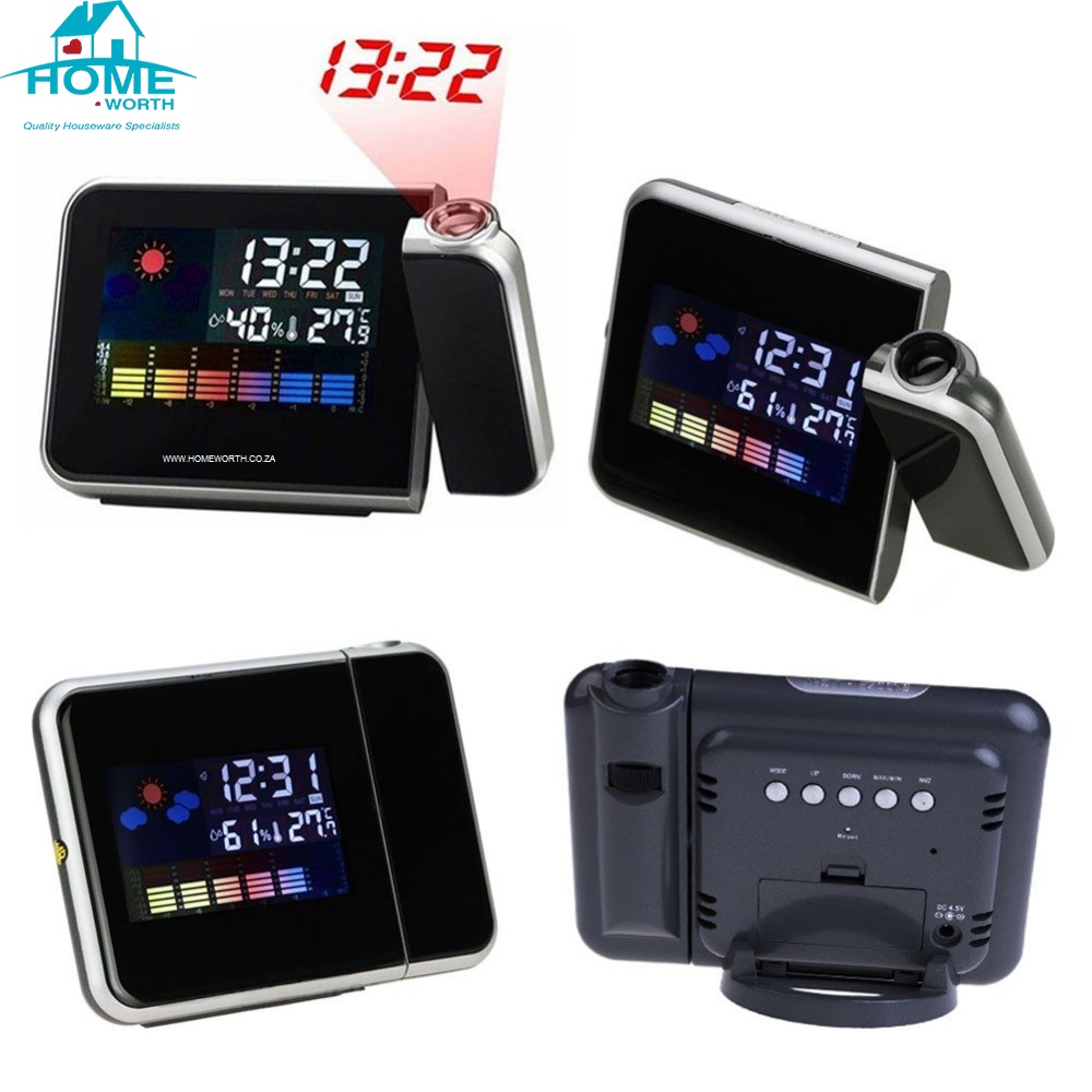 COLOR SCREEN CALENDAR DIGITAL PROJECTOR ALARM CLOCK Home Worth